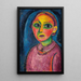 Naisen punertavassa mekossa - Alexej von Jawlensky — kehystetty taideteos seinällä