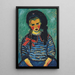 Fille au ruban rouge - Alexej von Jawlensky — kehystetty taideteos seinällä