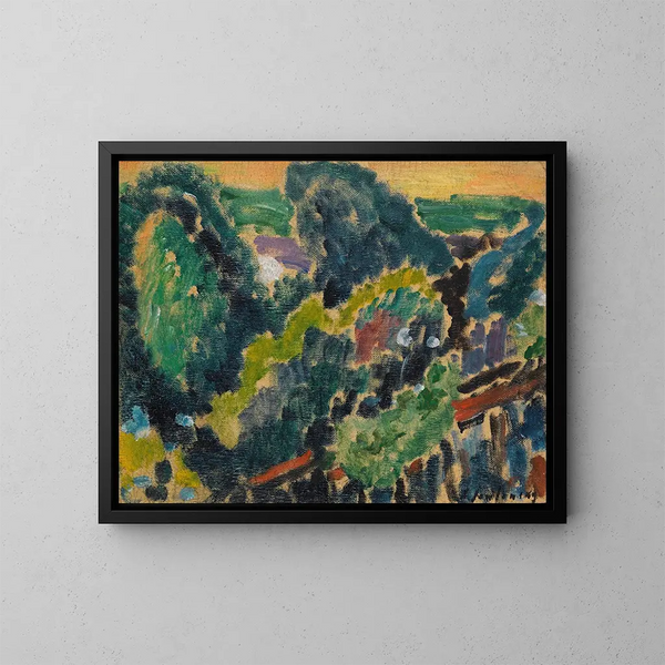 maisemasta Léman-järven rannalla - Alexej von Jawlensky — kehystetty taideteos seinällä