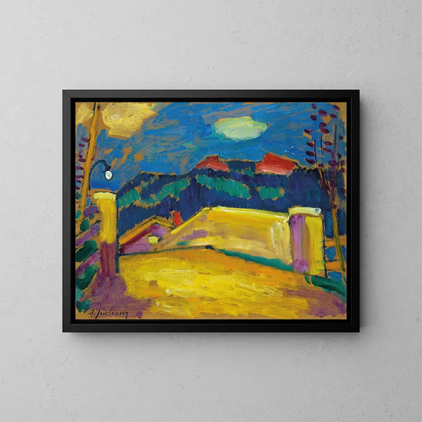 maisemasta joen yli - Alexej von Jawlensky — kehystetty taideteos seinällä