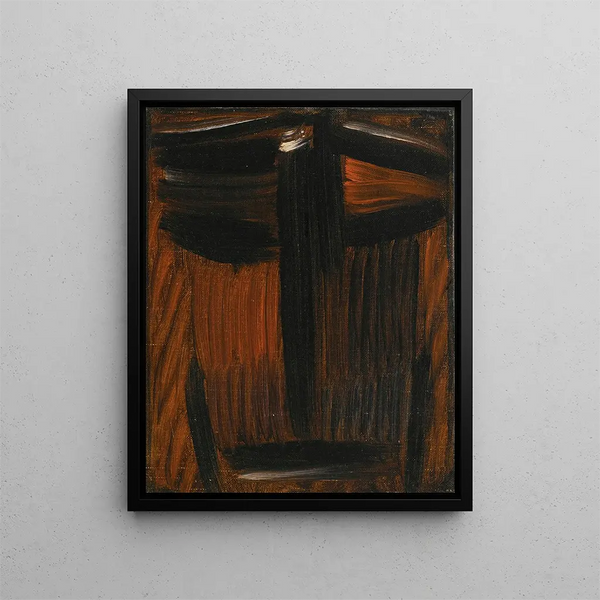 Meditatiivinen Musta Oranssi Loistava - Alexej von Jawlensky — kehystetty taideteos seinällä