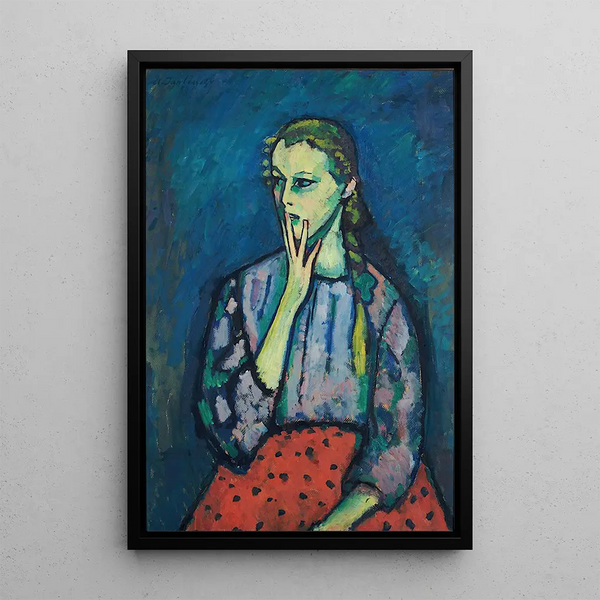 Maalauksen jäljennös Muotokuva nuoresta tytöstä - Alexej von Jawlensky