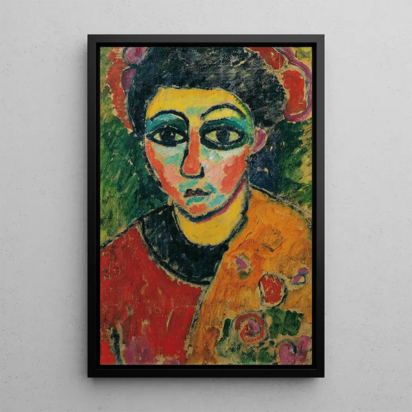 Maalauksen jäljennös Muotokuva naisesta - Alexej von Jawlensky