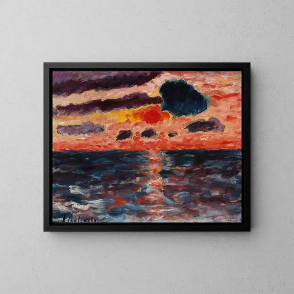 Auringonlasku Borkumissa - Alexej von Jawlensky — kehystetty taideteos seinällä