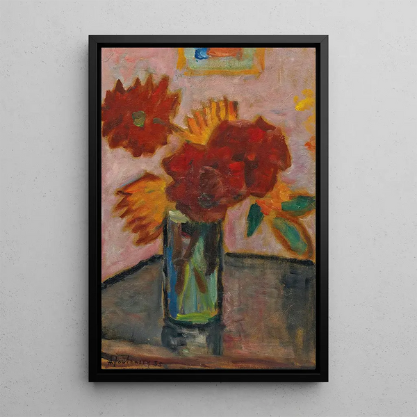 Kuvaus luonnonkuvaus kukkineen - Alexej von Jawlensky — kehystetty taideteos seinällä