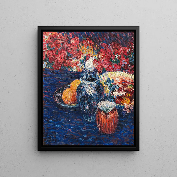 luonnonkuvaus kukilla ja hedelmillä - Alexej von Jawlensky — kehystetty taideteos seinällä
