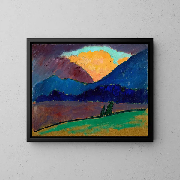 Kesäillan Murnau - Alexej von Jawlensky — kehystetty taideteos seinällä