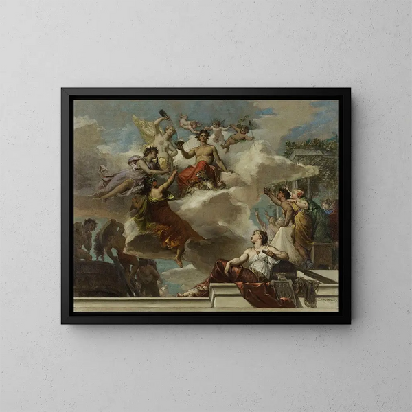 Le triomphe de Bacchus - Alexis-Joseph Mazerolle — kehystetty taideteos seinällä