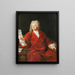 Portrait of a man sitting wearing a red coat and holding a letter - Alexis Simon Belle — kehystetty taideteos seinällä