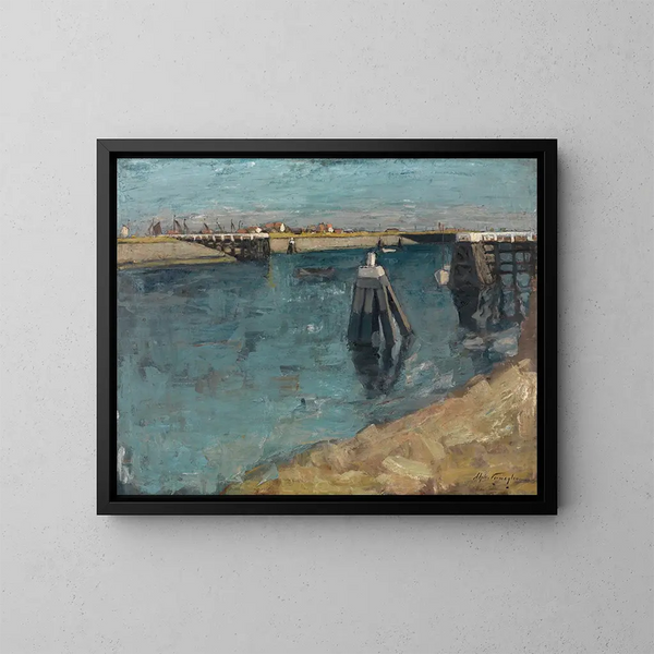 L'entrée du port de Zeebruges - Alfons Vermeylen — kehystetty taideteos seinällä