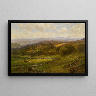 Alfred Augustus Glendening - Landscape With Cattle And Haystacks.webp