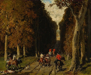 Alfred De Dreux - Chasse Dans Lalle Vers La Croix.webp