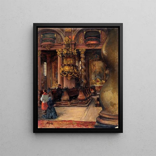 Alfred Edler von Pflgl - Das Innere der Universittskirche in Wien.webp