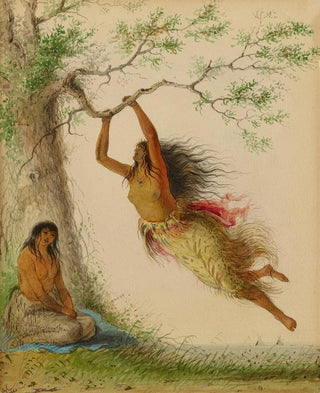 Alfred Jacob Miller - Indian Girls Swinging.webp