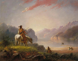 Alfred Jacob Miller - Sunset Wind River.webp