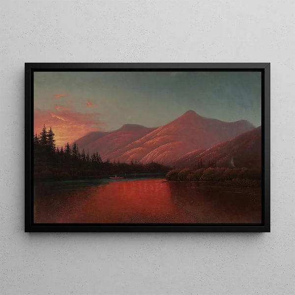 Auringonlasku Silver Lake - Cottonwood Canyon, Utah - Alfred Lambourne — kehystetty taideteos seinällä