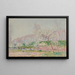 Pommiensin kukkiva maalaus - Alfred Sisley — kehystetty taideteos seinällä