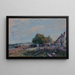Saint-Mammès-maalaus, aamu - Alfred Sisley — kehystetty taideteos seinällä