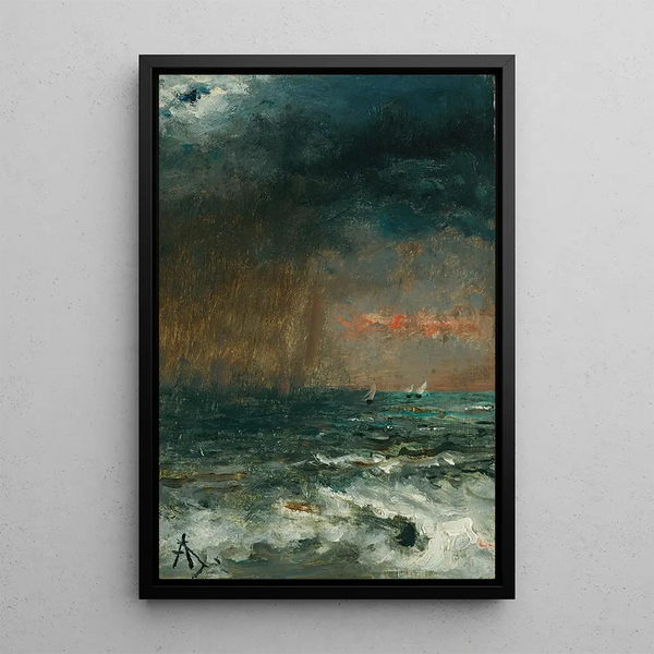 Myrsky merellä - Alfred Stevens — kehystetty taideteos seinällä