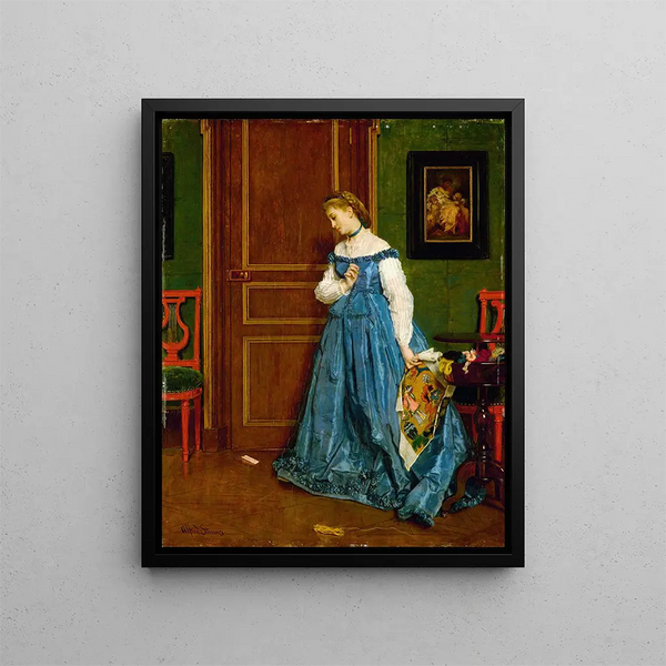 Epäröinti Madame Monteaux - Alfred Stevens — kehystetty taideteos seinällä