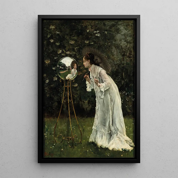 Maalauksen jäljennös La boule argentée - Alfred Stevens
