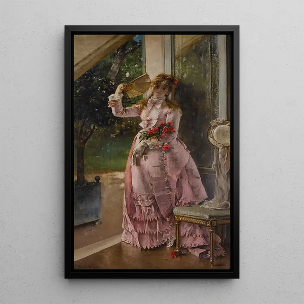 Kesän maalaus - Alfred Stevens — kehystetty taideteos seinällä
