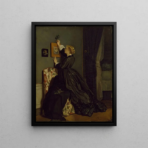 Palmusunnuntai - Alfred Stevens — kehystetty taideteos seinällä