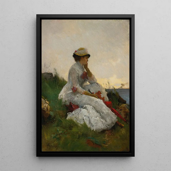 Maalauksen jäljennös Pensif-maalaus - Alfred Stevens