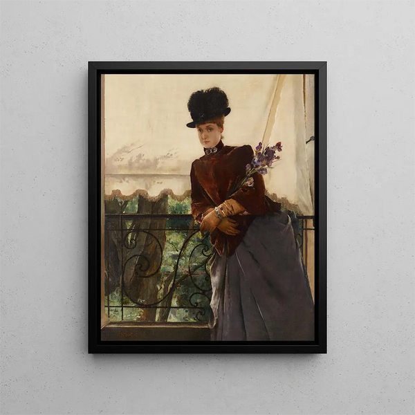 Portrait de Mademoiselle Dubois - Alfred Stevens — kehystetty taideteos seinällä