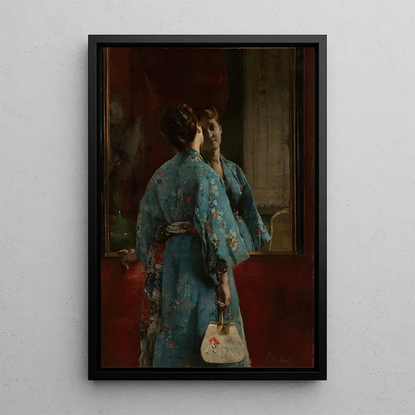 Maalauksen jäljennös Japanilainen kimono - Alfred Stevens