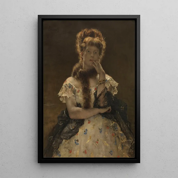 Parisilainen Sfinksi - Alfred Stevens — kehystetty taideteos seinällä