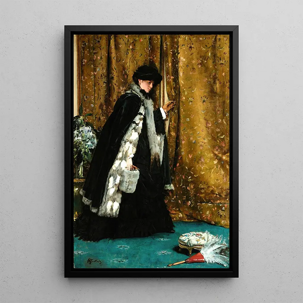 Aamun vierailu - Alfred Stevens — kehystetty taideteos seinällä
