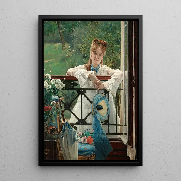 Maalauksen jäljennös Un Bleuet - Alfred Stevens