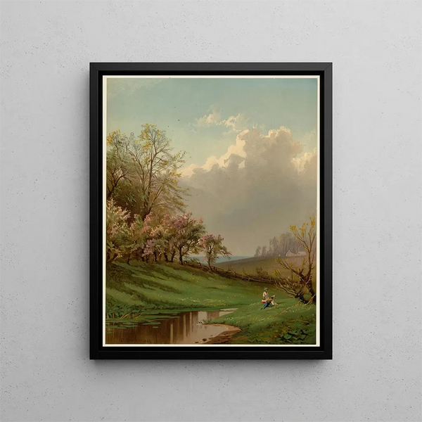 Printemps - Alfred Thompson Bricher — kehystetty taideteos seinällä