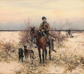 Metsästyskoirien jäljittäminen - Alfred von Wierusz-Kowalski — näkymä teoksesta