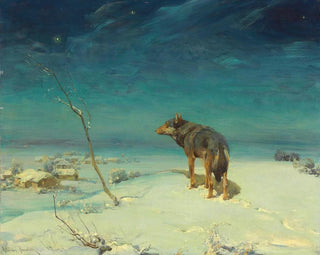 Le Loup solitaire - Alfred von Wierusz-Kowalski — näkymä teoksesta