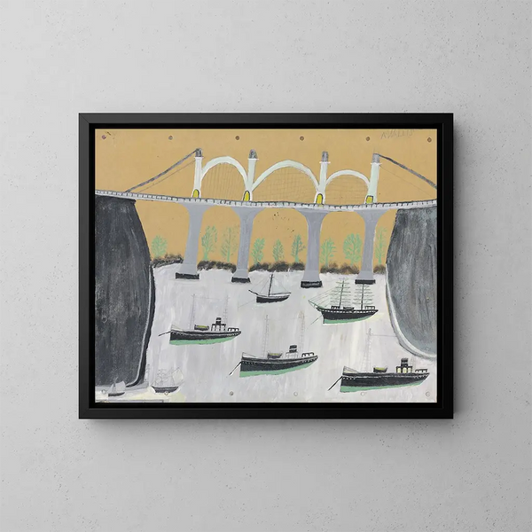 Pont de Saltash - Alfred Wallis — kehystetty taideteos seinällä