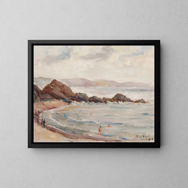 La plage de Looen - Alfred William Finch — kehystetty taideteos seinällä