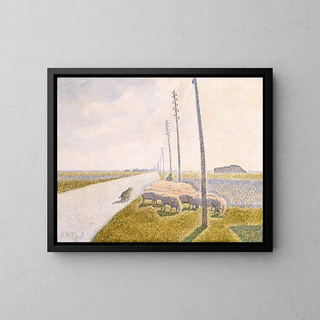 La route vers Nieuport - Alfred William Finch — kehystetty taideteos seinällä