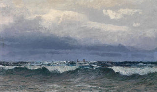 Alfred Zoff - Meeresbrandung mit Segelschiffen.webp