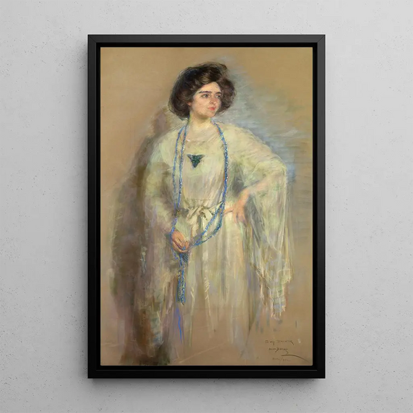 Laura-valkoinen maalaus - Alice Pike Barney — kehystetty taideteos seinällä