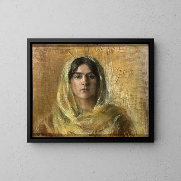 Marianne en jaune - Alice Pike Barney — kehystetty taideteos seinällä