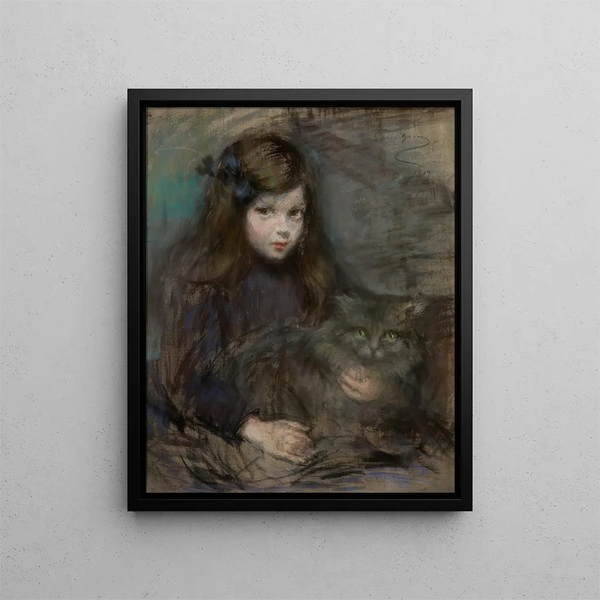 Minette et Minet - Alice Pike Barney — kehystetty taideteos seinällä