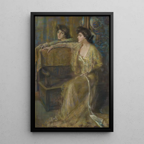 Maalauksen jäljennös "Grace réfléchie" - Alice Pike Barney