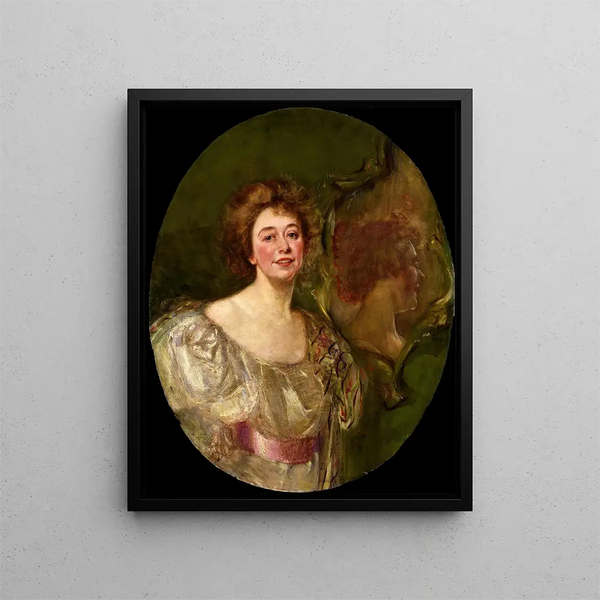 Itsekuva peilissä - Alice Pike Barney — kehystetty taideteos seinällä