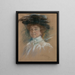 Autoportrait avec chapeau et voile - Alice Pike Barney — kehystetty taideteos seinällä