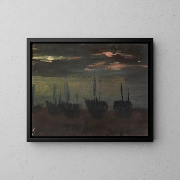 Bateaux au clair de lune - Alice Pike Barney — kehystetty taideteos seinällä