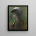 Le chapeau à plumes - Alice Pike Barney — kehystetty taideteos seinällä