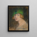 Le chapeau vert - Alice Pike Barney — kehystetty taideteos seinällä