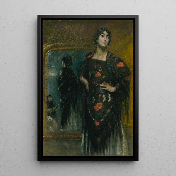 Le châle espagnol - Alice Pike Barney — kehystetty taideteos seinällä
